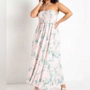 Eloquii Pink Floral Smock Dress Size 20 Preowned